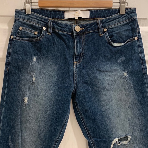 Elisabetta Franchi Gold Skinny Crop Denim Jeans - Picture 4 of 14